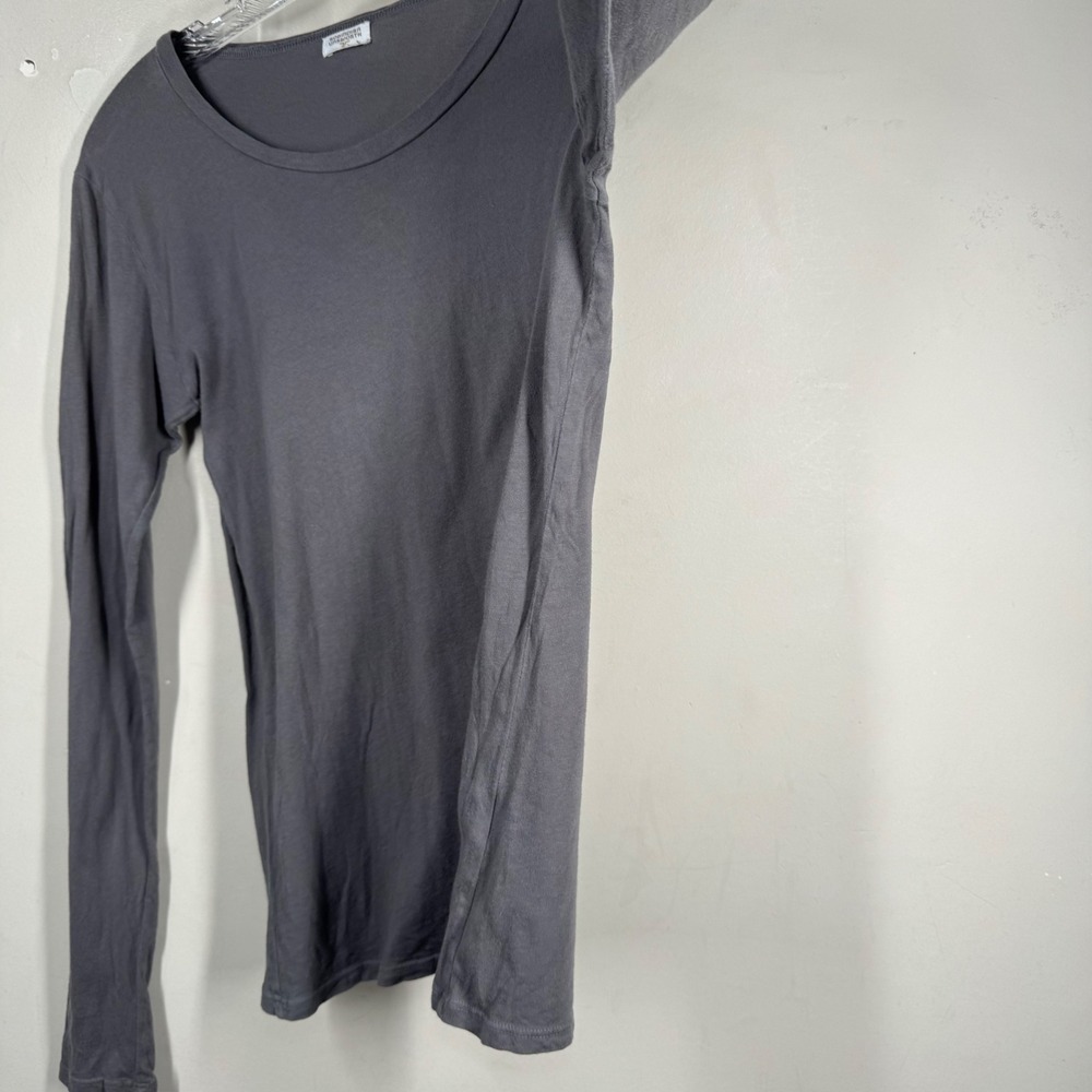 Robindira Unsworth Womens Long Sleeve Scoop Neck Tee Shirt Gray Size Small *FLAW - Picture 12 of 16